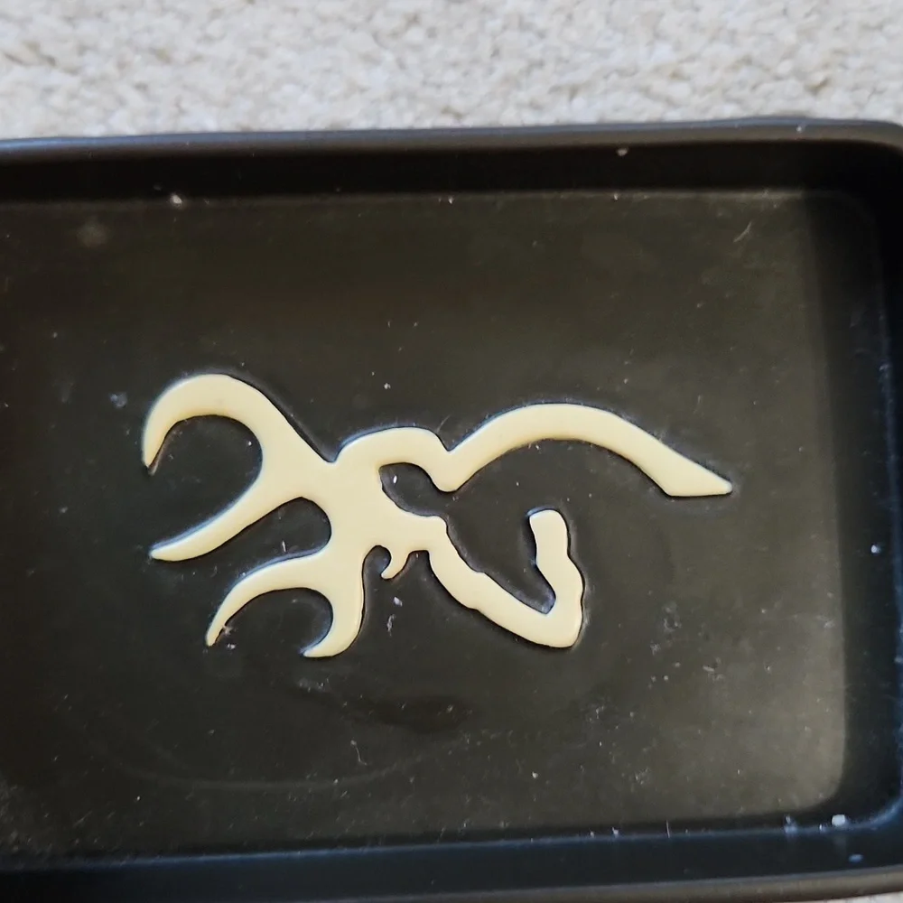 Browning Bed and Bath Logo Heavy Resin Square Tissue and Soap Dish